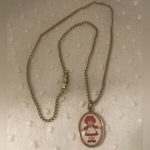 Vintage 1970s Sarah Coventry “Sarah Ann” Raggedy Ann Child’s Pendant Necklace